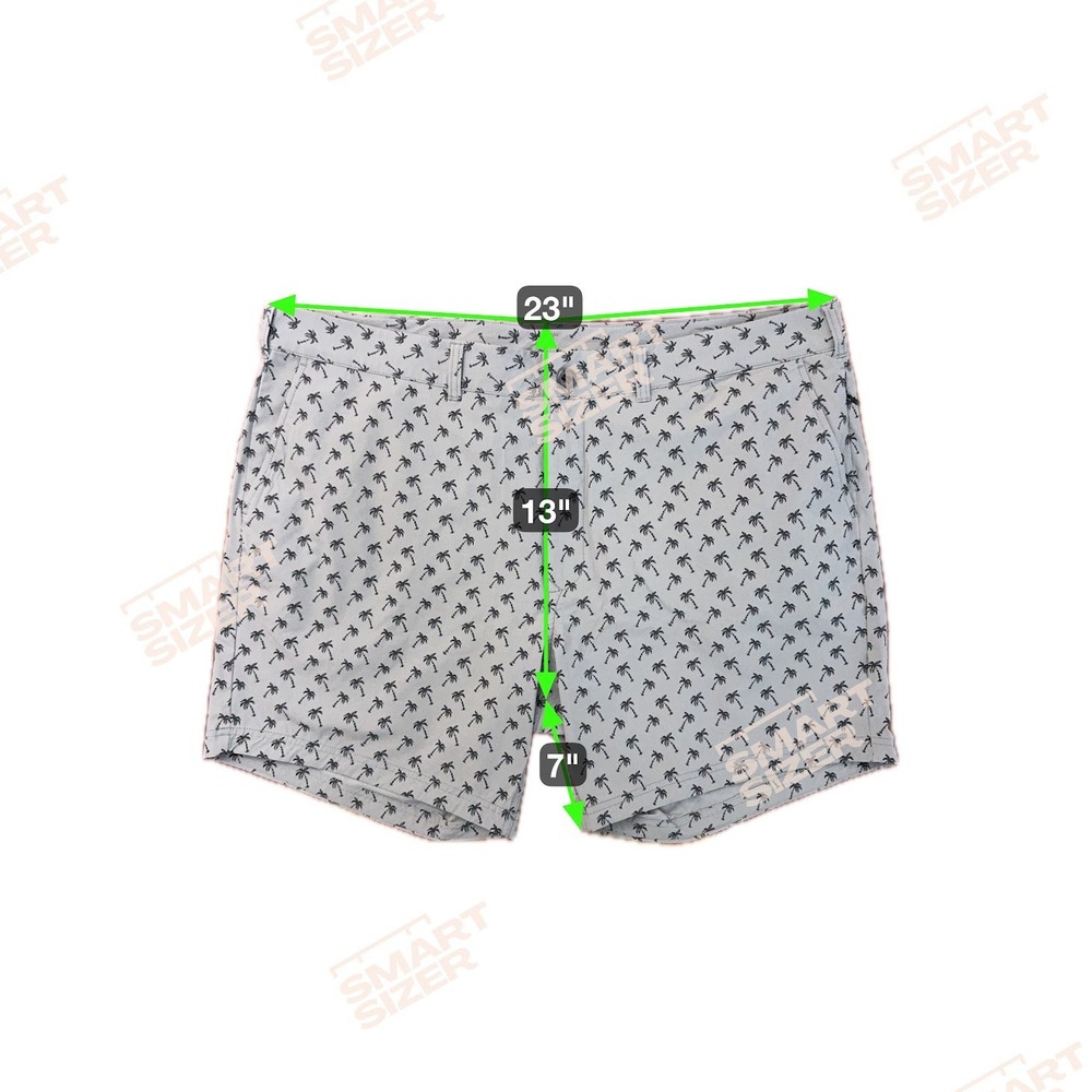Bonobos Mens Shorts Size 44 Gray Black Palm Tree Print Golf Casual - Picture 7 of 7